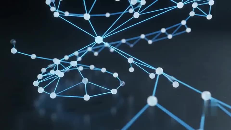 A luminous network of connected nodes representing organisational structure